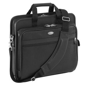 TARGUS Black Leather Laptop Bag Notebook Case Computer Briefcase to 15.4" TLE300
